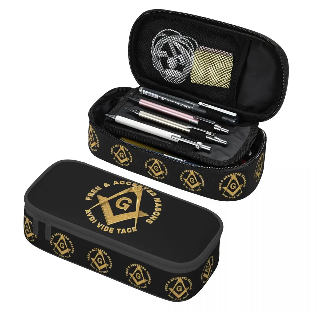 Master Mason Blue Lodge Office Tools Case - Square & Compass G - Bricks Masons