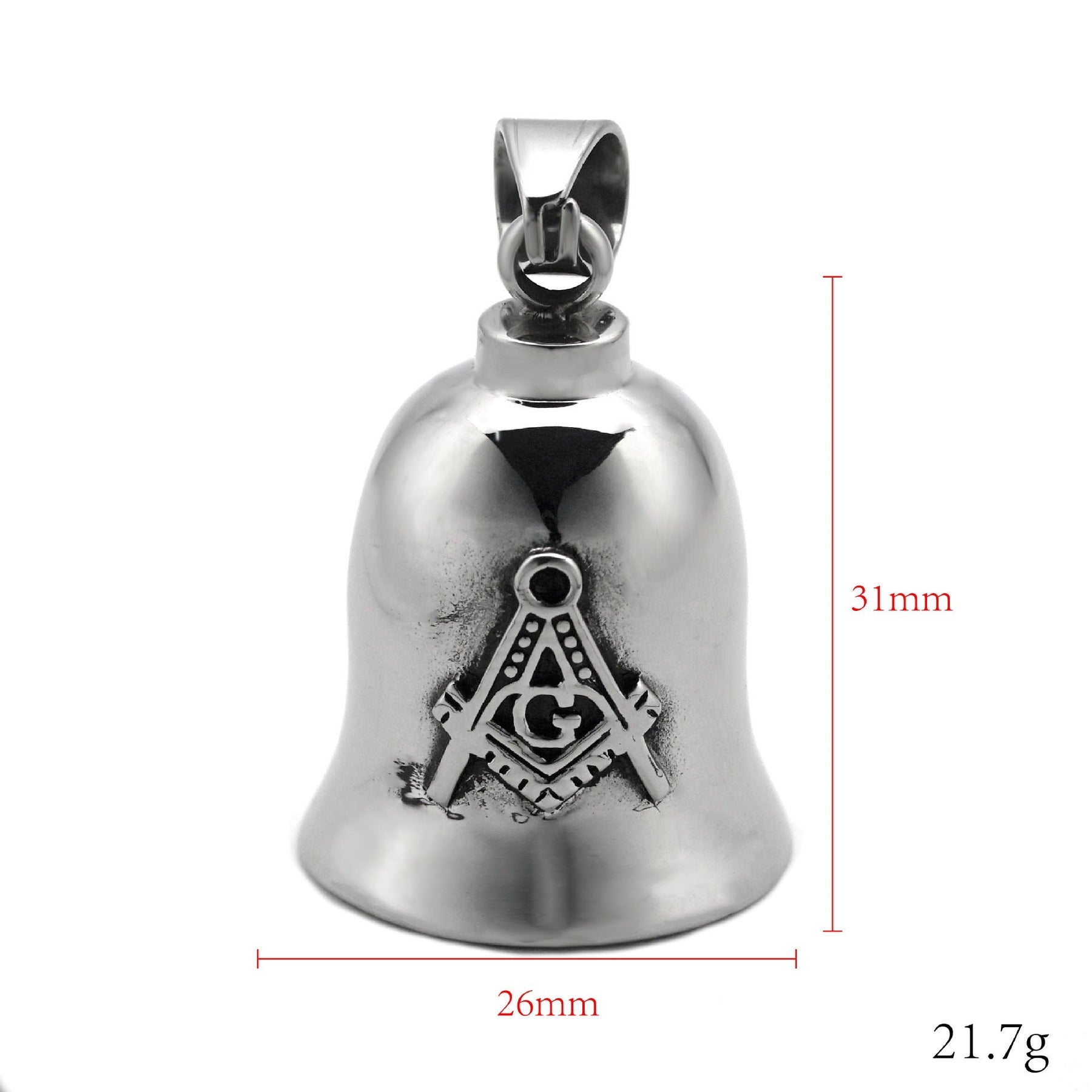 Master Mason Blue Lodge Pendant - Square & Compass G Bell - Bricks Masons