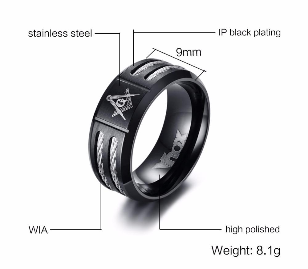 Master Mason Blue Lodge Ring - Black - Bricks Masons