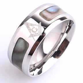 Master Mason Blue Lodge Ring - Le Baiser Spot Stainless Steel - Bricks Masons