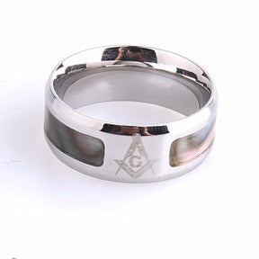 Master Mason Blue Lodge Ring - Le Baiser Spot Stainless Steel - Bricks Masons