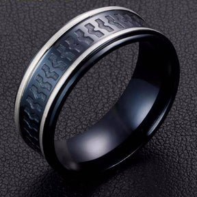 Master Mason Blue Lodge Ring - Navy Grey Stainless Steel - Bricks Masons