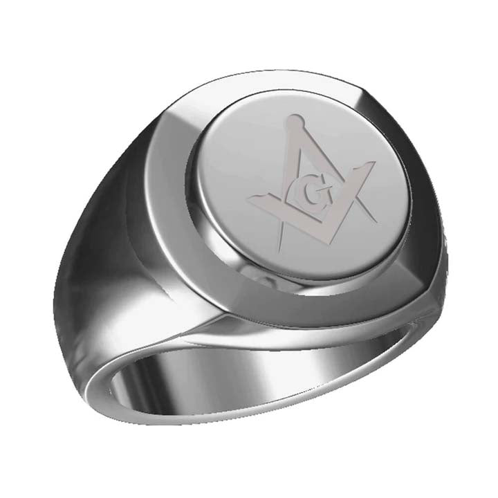 Master Mason Blue Lodge Ring - Sterling Silver - Bricks Masons