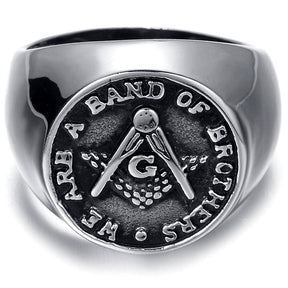 Master Mason Blue Lodge Ring - WE ARE A BAND OF BROTHERS - Bricks Masons