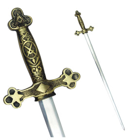 Master Mason Blue Lodge Sword - Square and Compass with Gold Hilt - Bricks Masons