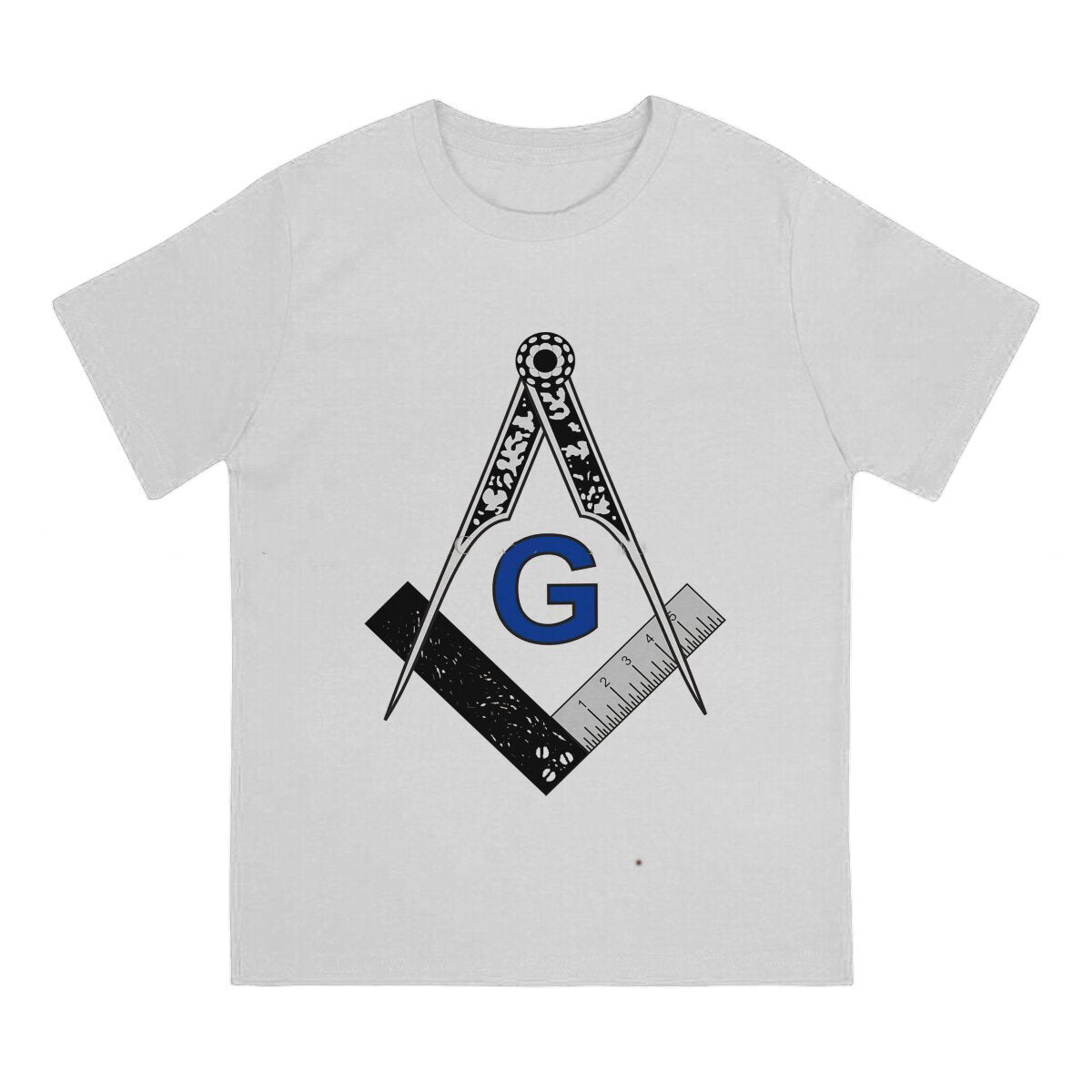 Master Mason Blue Lodge T-shirt -  Black White Blue Polyester Square & Compass G - Bricks Masons