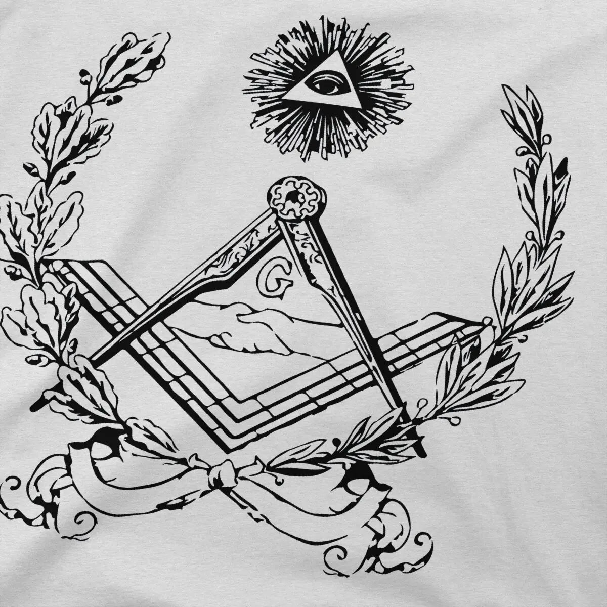 Master Mason Blue Lodge T-Shirt - White & Black Polyester - Bricks Masons