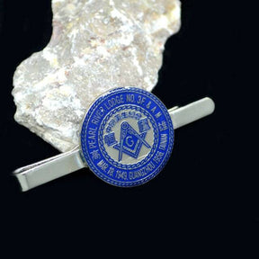 Master Mason Blue Lodge Tie Bar - Pearl River Lodge NO.3 - Bricks Masons