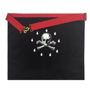 Master Mason Scottish Rite Apron - White & Red Moire - Bricks Masons