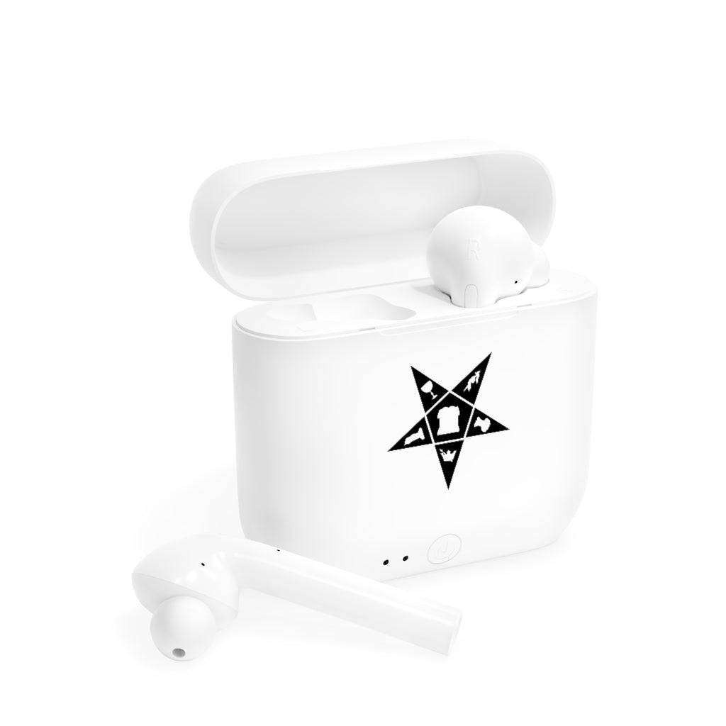 OES Earbud - Black & White - Bricks Masons