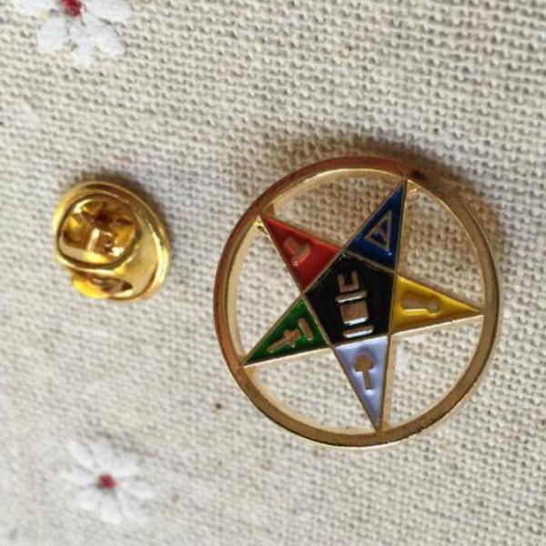 OES Lapel Pin - Cut Out - Bricks Masons