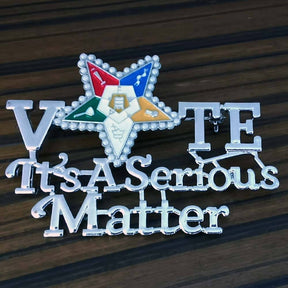 OES Lapel Pin - VOTE - Bricks Masons