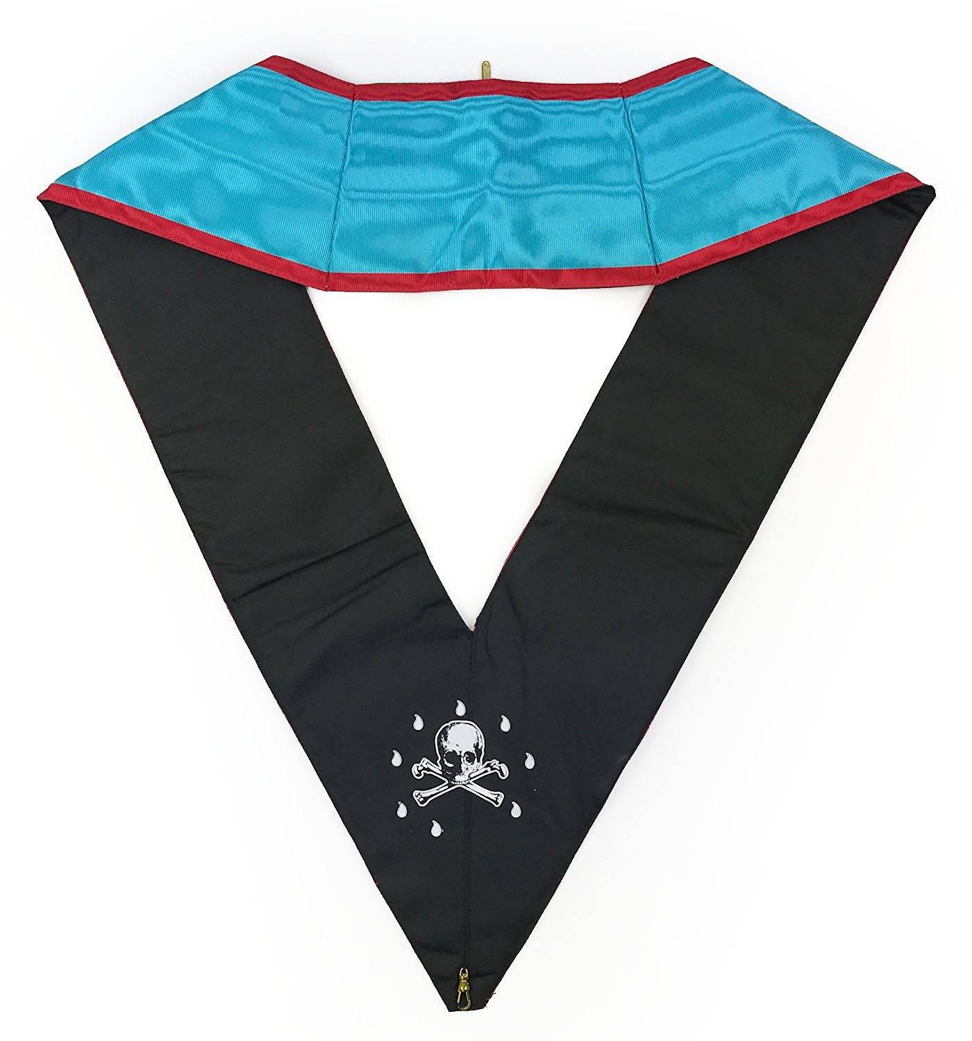 Officer Memphis Misraim French Regulation Collar - Sky Blue Moire - Bricks Masons