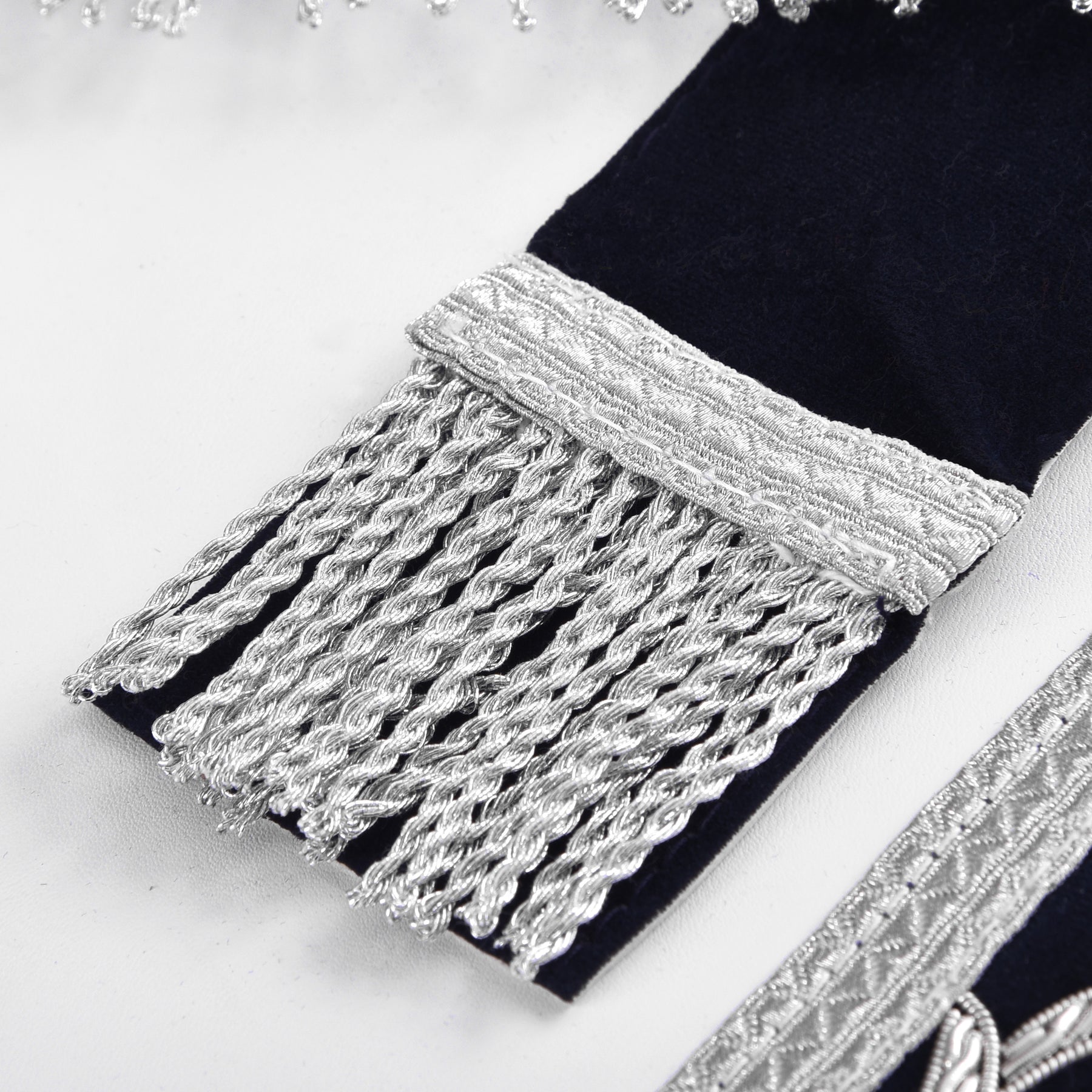 Officers Blue Lodge Officer Apron Set - Navy Velvet Machine Embroidery (Set of 14) - Bricks Masons