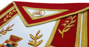 Past High Priest Royal Arch Chapter Apron - Red with Gold Braid - Bricks Masons