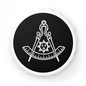 Past Master Blue Lodge Bottle Opener - White & Black - Bricks Masons