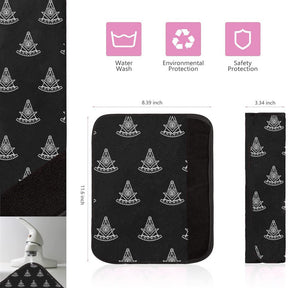 Past Master Blue Lodge California Regulation Seatbelt Cover - White & Gold - Bricks Masons