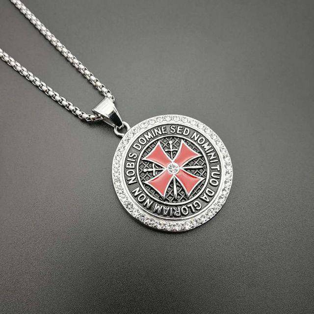 Knights Templar Commandery Necklace - Stainless Steel Gold/Silver