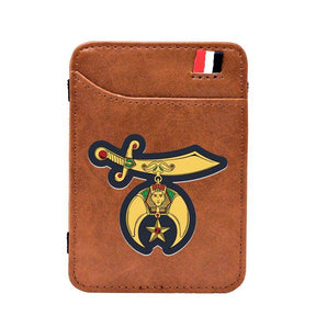 Shriners Wallet - Credit Card Holder (Black & Brown)