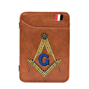 Master Mason Blue Lodge Wallet - (Brown/Black)