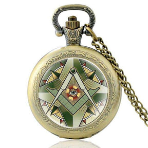 Master Mason Blue Lodge Pocket Watch - Square & Compass G (3 variants)