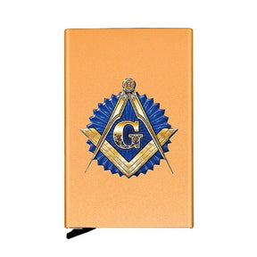 Master Mason Blue Lodge Wallet - Automatic Pop-up Credit Card