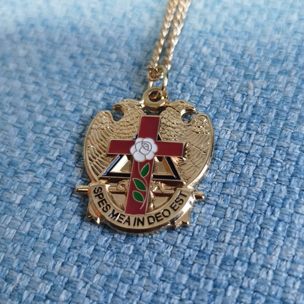 32nd Degree Scottish Rite Necklace - Rose Croix Cross