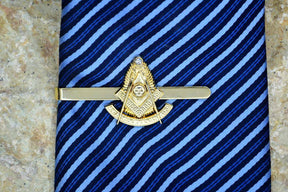 Past Master Blue Lodge Tie Bar - Gold