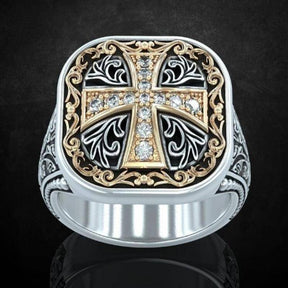 Knights Templar Commandery Ring - Medieval Crusader Cross