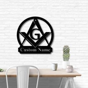 Master Mason Blue Lodge Wall Monogram - Wooden Art