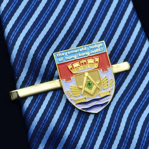 Master Mason Blue Lodge Tie Bar - The Emerald Lodge of Hong Kong No. 883