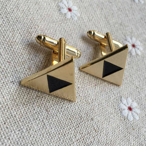 Masonic Cufflink - Black Golden Triangle