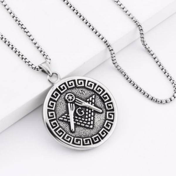 Master Mason Blue Lodge Necklace - Square & Compass Classic