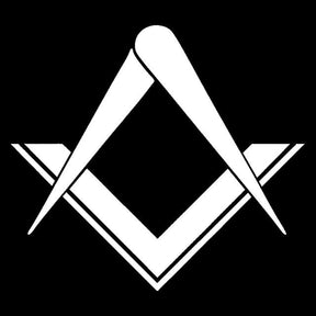 Master Mason Blue Lodge Sticker Decal - Square Compass Car Black/Silver