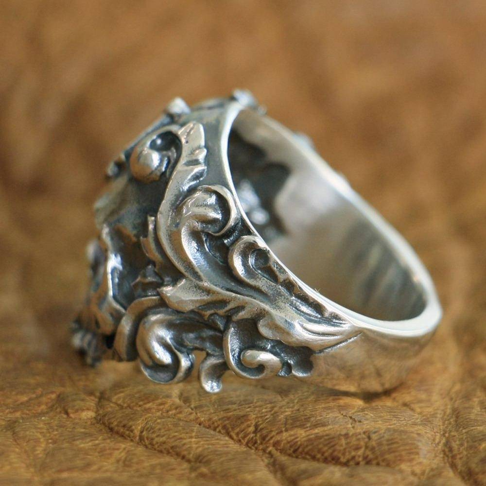 Widows Sons Ring - 925 Sterling Silver Skull