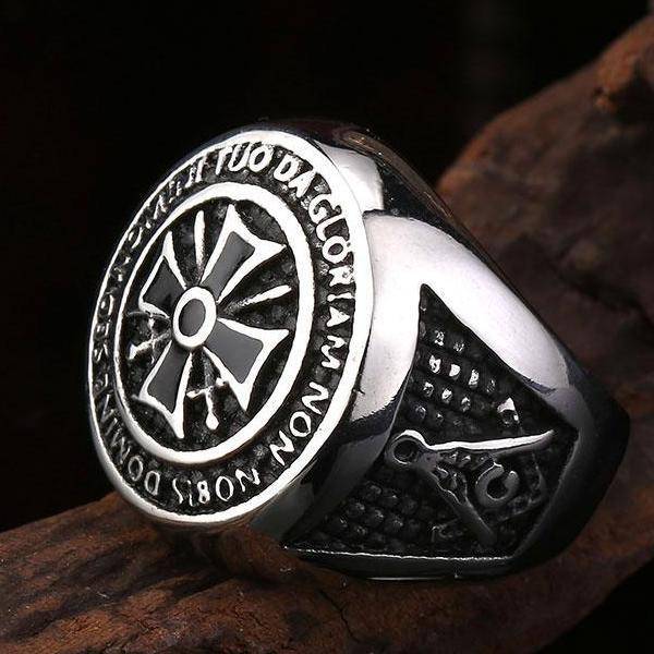 Knights Templar Commandery Ring - Silver