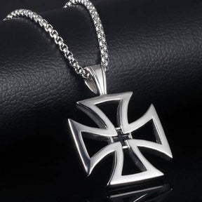 Knights Templar Commandery Necklace - Double Maltese Cross