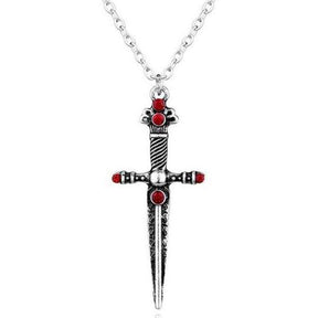 Knights Templar Commandery Necklace - Silver & Red