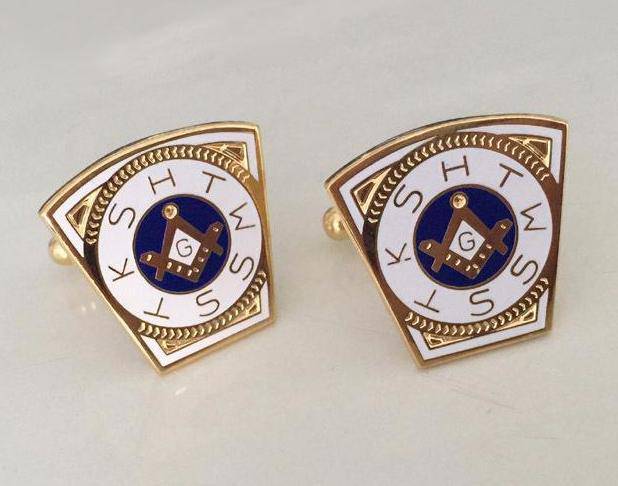 Royal Arch Chapter Cufflink - KSHTWSST White Gold - Bricks Masons