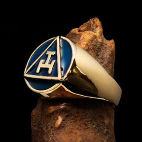 Royal Arch Chapter Ring - Blue Solid Brass - Bricks Masons