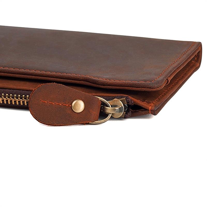Royal Arch Chapter Wallet - Genuine Leather & Credit Card Holder Zipper Brown - Bricks Masons