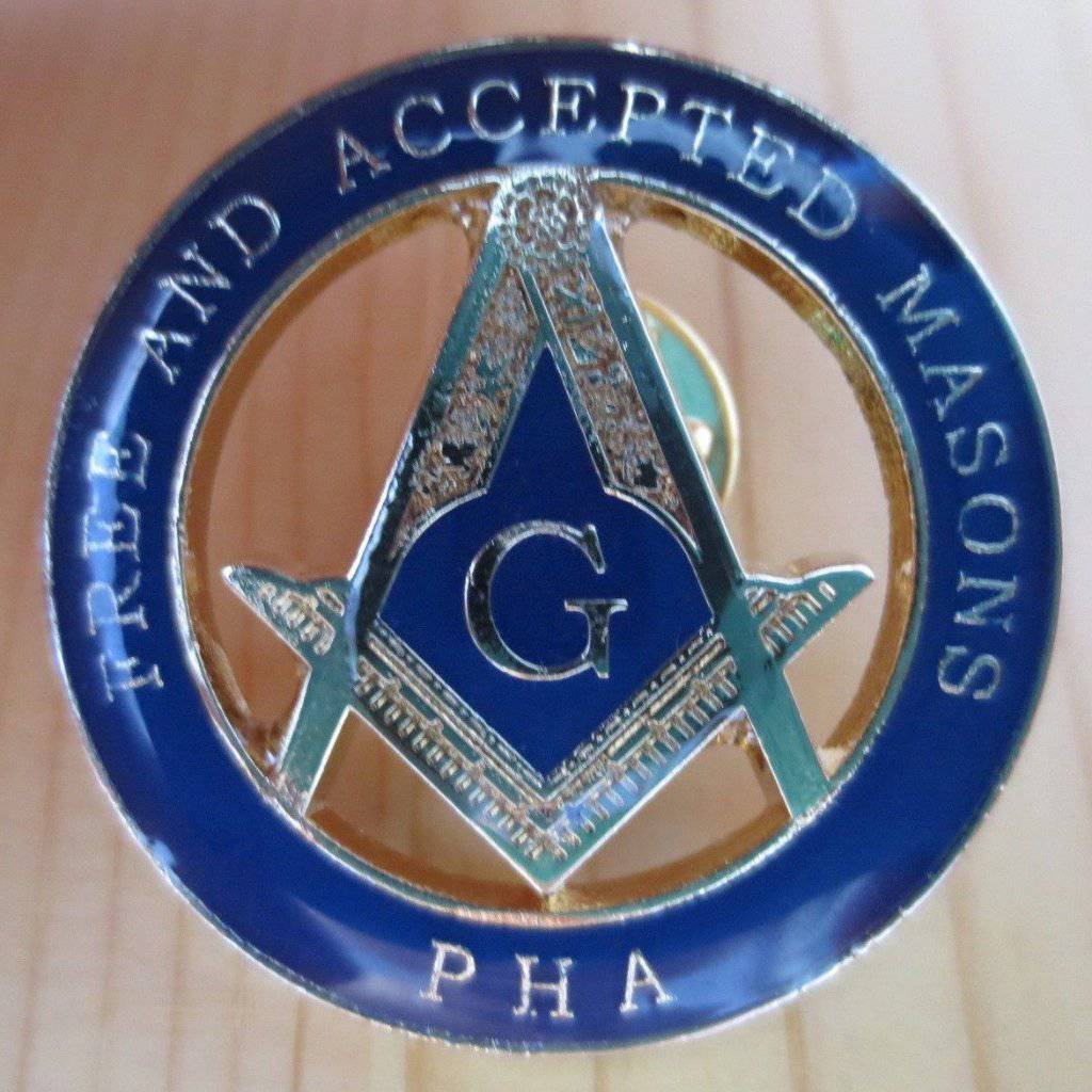 Master Mason Blue Lodge Lapel Pin - Free And Accepted Masons PHA