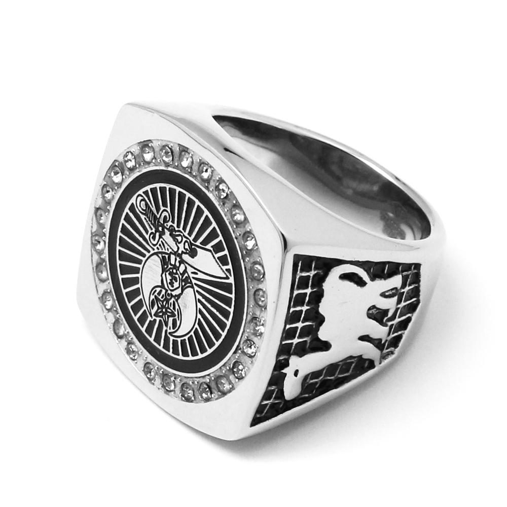 Shriners Ring - Silver Gold - Bricks Masons