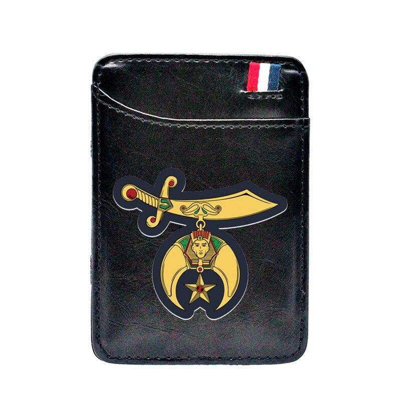 Shriners Wallet - Credit Card Holder (Black & Brown) - Bricks Masons