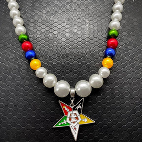 OES Necklace - Handmade Enamel - Bricks Masons