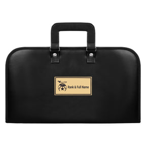 Shriners Chain Collar Case - Lightweight Soft Case Half Size With Metal Plate - Bricks Masons