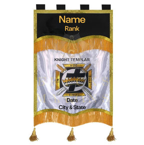 Grand Knights Templar Banner - Personalized Machine Embroidery - Bricks Masons