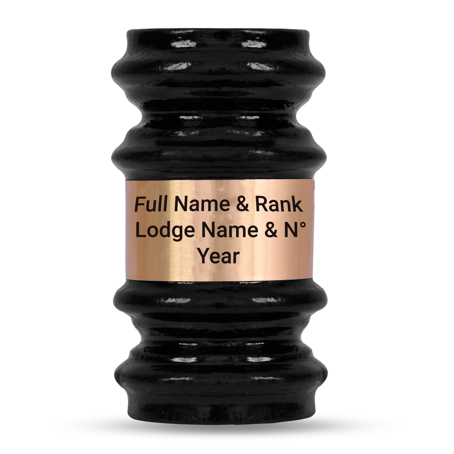 Universal Gavel - Black Handcrafted Wood Customization - Bricks Masons