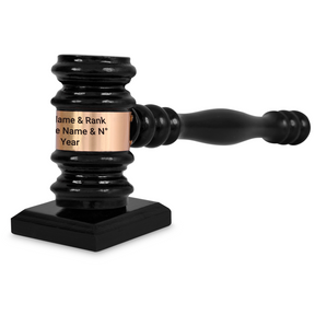 Universal Gavel - Black Handcrafted Wood Customization - Bricks Masons