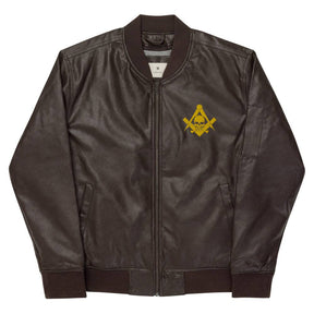 Widows Sons Jacket - Leather Golden Embroidery - Bricks Masons